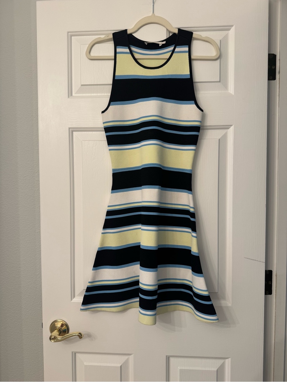 A.L.C. Dorit Multicolor Striped Knit Fit & Flare Mini Dress - Size XS